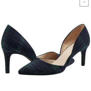 Navy Blue/green Plaid Bandolino® Grenow D'Orsay Pump Size 6